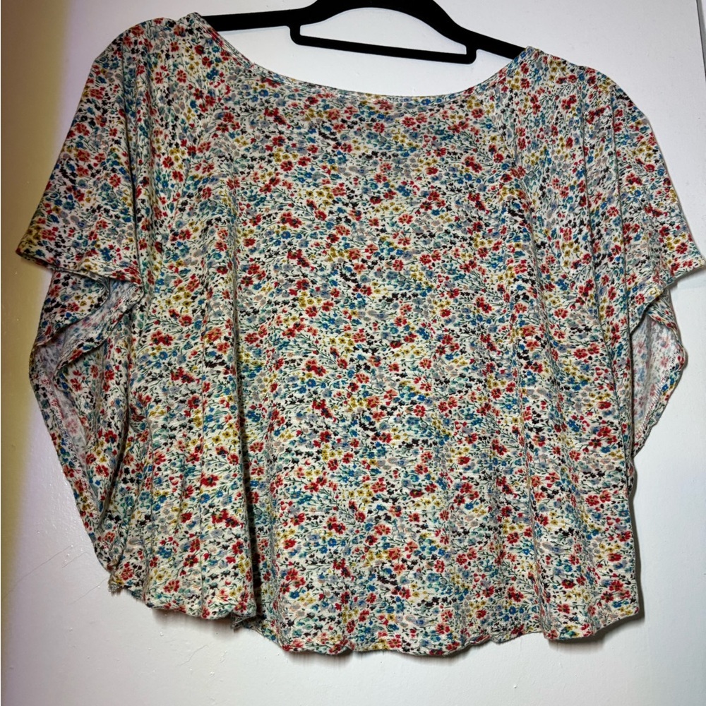 Forever 21 Floral Blouse - Red, Blue, Yellow - Picture 2 of 4